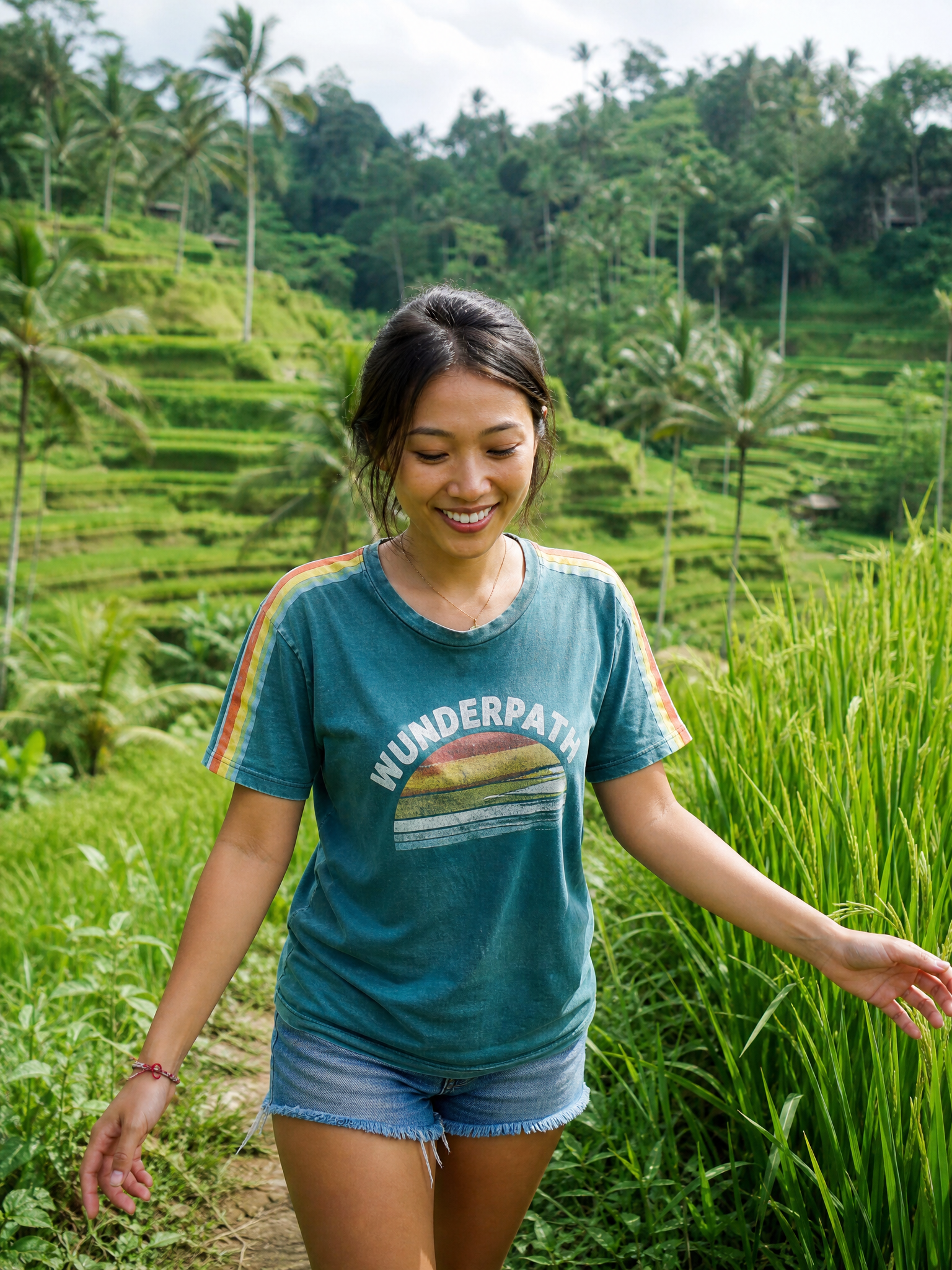 Priya M. wearing Wunderpath gear at Ubud, Bali